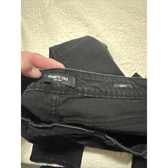 NWT Mens KENNETH COLE Slim Fit Techni-Cole Performance Pants Black 32 W 30 L - Picture 9 of 10